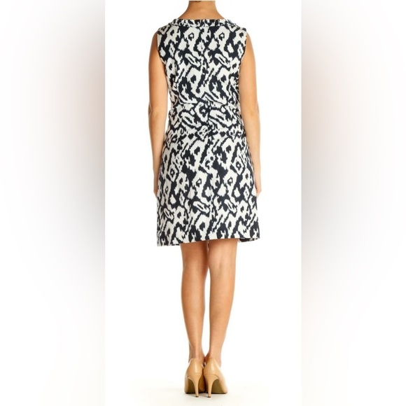 LOFT Petite Blue Ikat Shift Dress - Picture 3 of 13